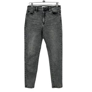 Kancan Jeans Womens 13/30 Nicole High Rise Super Skinny Gray Wash Denim Acid‎